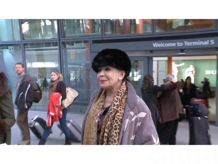 Shirley Bassey at Heathrow